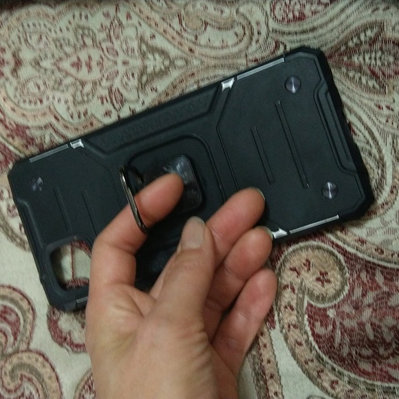 Galaxy A22 5G black kickstand phone case - Picture 2 of 11